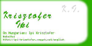 krisztofer ipi business card